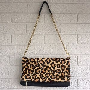 Express Leopard print shoulder bag EUC